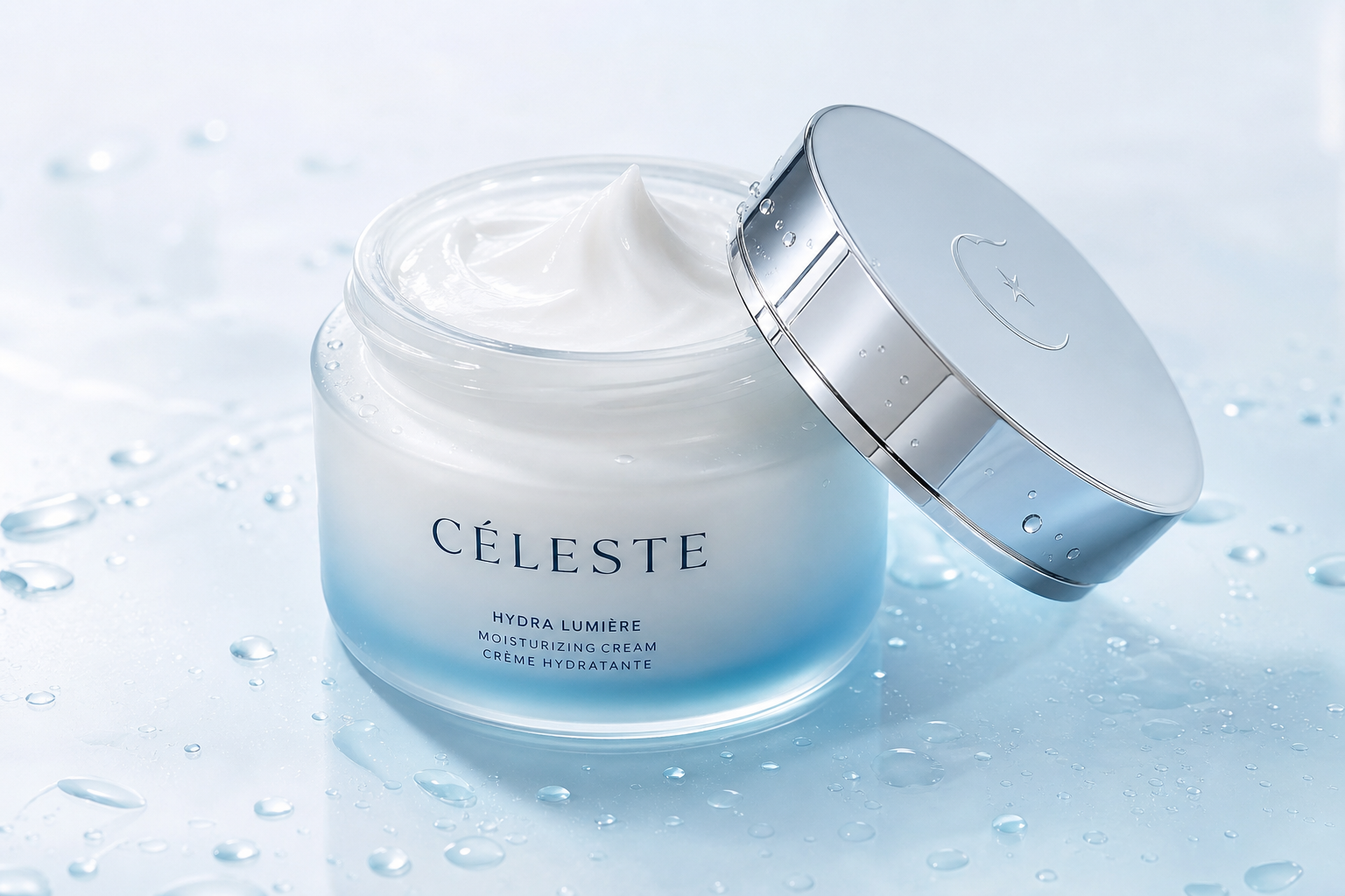 CÉLESTE tarro abierto con crema